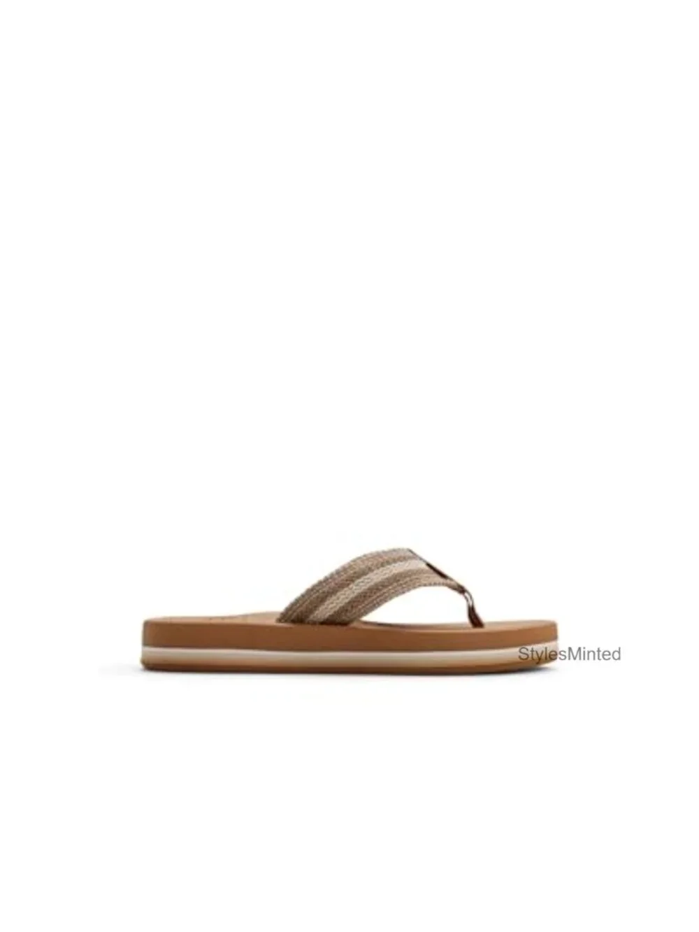 Woven Strap Flip Flop Sandals Cushioned Footbed Women's Summer Beach
